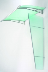 Ścianka boczna LIGHTLINE XL, ze szkłem akrylowym satyna zielona